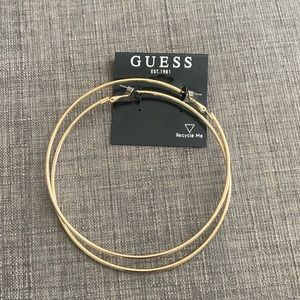 Gold, large hoop earrings